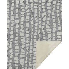 Premium Machine Washable ASB754 Gray 50" x 70" Sherpa Throw Blanket