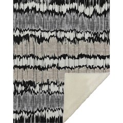 Premium Machine Washable ASB755 Black 50" x 70" Sherpa Throw Blanket