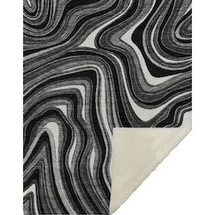 Premium Machine Washable ASB756 Black 50" x 70" Sherpa Throw Blanket