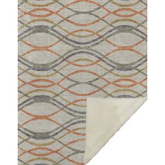 Premium Machine Washable ASB757 Orange 50" x 70" Sherpa Throw Blanket