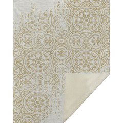 Premium Machine Washable ASB758 Gold 50" x 70" Sherpa Throw Blanket