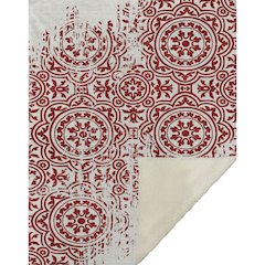 Premium Machine Washable ASB758 Red 50" x 70" Sherpa Throw Blanket