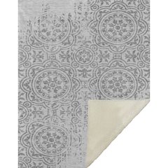 Premium Machine Washable ASB758 Silver 50" x 70" Sherpa Throw Blanket