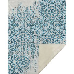 Premium Machine Washable ASB758 Teal 50" x 70" Sherpa Throw Blanket