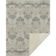 Premium Machine Washable ASB759 Beige 50" x 70" Sherpa Throw Blanket