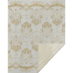Premium Machine Washable ASB759 Gold 50" x 70" Sherpa Throw Blanket
