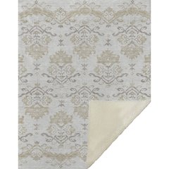 Premium Machine Washable ASB759 Ivory 50" x 70" Sherpa Throw Blanket