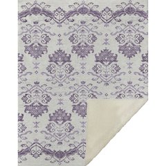 Premium Machine Washable ASB759 Purple 50" x 70" Sherpa Throw Blanket