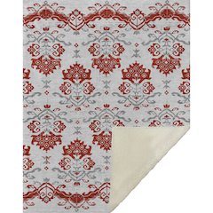 Premium Machine Washable ASB759 Red 50" x 70" Sherpa Throw Blanket