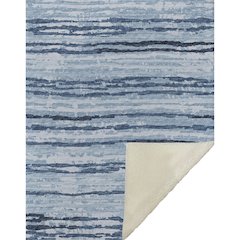 Premium Machine Washable ASB75 Blue 50" x 70" Sherpa Throw Blanket