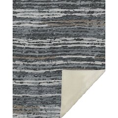 Premium Machine Washable ASB75 Shadow 50" x 70" Sherpa Throw Blanket