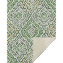 Premium Machine Washable ASB761 Green 50" x 70" Sherpa Throw Blanket