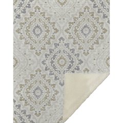 Premium Machine Washable ASB761 Ivory 50" x 70" Sherpa Throw Blanket