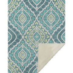 Premium Machine Washable ASB761 Teal 50" x 70" Sherpa Throw Blanket