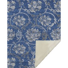 Premium Machine Washable ASB762 Blue 50" x 70" Sherpa Throw Blanket