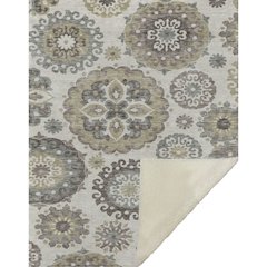 Premium Machine Washable ASB763 Beige 50" x 70" Sherpa Throw Blanket