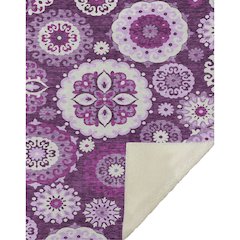 Premium Machine Washable ASB763 Eggplant 50" x 70" Sherpa Throw Blanket