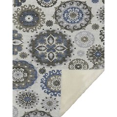Premium Machine Washable ASB763 Pewter 50" x 70" Sherpa Throw Blanket