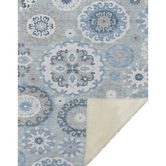 Premium Machine Washable ASB763 Sky 50" x 70" Sherpa Throw Blanket