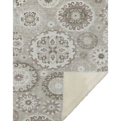 Premium Machine Washable ASB763 Taupe 50" x 70" Sherpa Throw Blanket