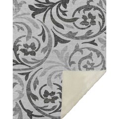 Premium Machine Washable ASB764 Gray 50" x 70" Sherpa Throw Blanket