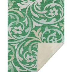 Premium Machine Washable ASB764 Green 50" x 70" Sherpa Throw Blanket