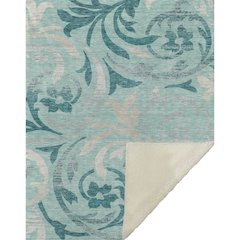 Premium Machine Washable ASB764 Teal 50" x 70" Sherpa Throw Blanket