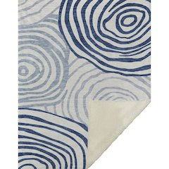 Premium Machine Washable ASB765 Blue 50" x 70" Sherpa Throw Blanket