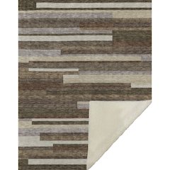 Premium Machine Washable ASB766 Brown 50" x 70" Sherpa Throw Blanket