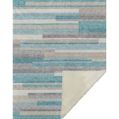 Premium Machine Washable ASB766 Teal 50" x 70" Sherpa Throw Blanket