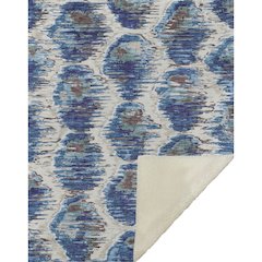 Premium Machine Washable ASB767 Blue 50" x 70" Sherpa Throw Blanket