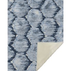 Premium Machine Washable ASB767 Navy 50" x 70" Sherpa Throw Blanket