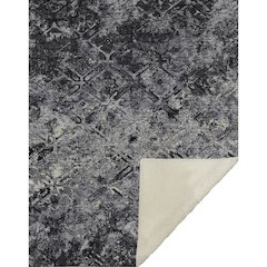 Premium Machine Washable ASB768 Black 50" x 70" Sherpa Throw Blanket