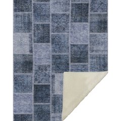 Premium Machine Washable ASB772 Blue 50" x 70" Sherpa Throw Blanket