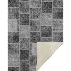 Premium Machine Washable ASB772 Gray 50" x 70" Sherpa Throw Blanket