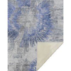 Premium Machine Washable ASB773 Blue 50" x 70" Sherpa Throw Blanket