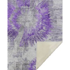 Premium Machine Washable ASB773 Purple 50" x 70" Sherpa Throw Blanket