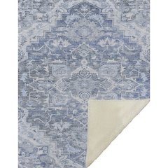 Premium Machine Washable ASB774 Denim 50" x 70" Sherpa Throw Blanket