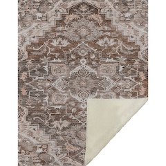 Premium Machine Washable ASB774 Terracotta 50" x 70" Sherpa Throw Blanket