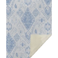 Premium Machine Washable ASB776 Blue 50" x 70" Sherpa Throw Blanket