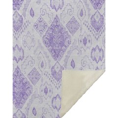 Premium Machine Washable ASB776 Purple 50" x 70" Sherpa Throw Blanket