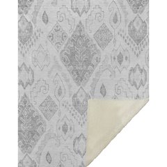 Premium Machine Washable ASB776 Silver 50" x 70" Sherpa Throw Blanket