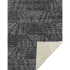 Premium Machine Washable ASB777 Charcoal 50" x 70" Sherpa Throw Blanket