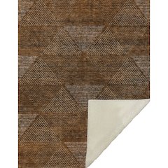 Premium Machine Washable ASB777 Terracotta 50" x 70" Sherpa Throw Blanket