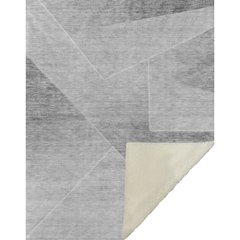 Premium Machine Washable ASB779 Gray 50" x 70" Sherpa Throw Blanket