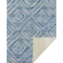 Premium Machine Washable ASB780 Blue 50" x 70" Sherpa Throw Blanket