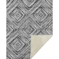 Premium Machine Washable ASB781 Gray 50" x 70" Sherpa Throw Blanket
