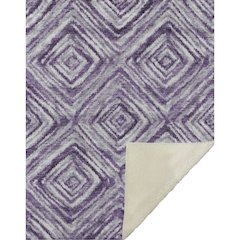 Premium Machine Washable ASB781 Purple 50" x 70" Sherpa Throw Blanket