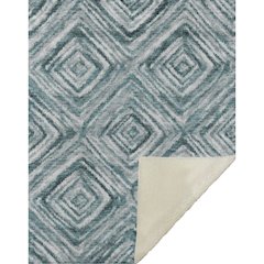 Premium Machine Washable ASB781 Teal 50" x 70" Sherpa Throw Blanket