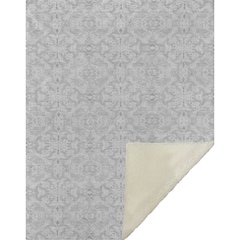 Premium Machine Washable ASB784 Silver 50" x 70" Sherpa Throw Blanket